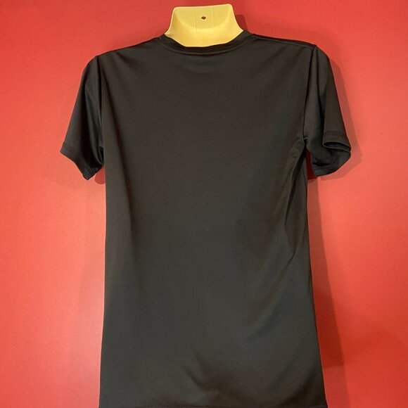 Adidas Boy's Black Poly Sport Crew Performance T-shirt - Size Large (14-16) - Picture 2 of 2
